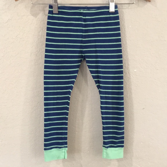 Carter’s Boys 4T Pajama Pants Stripe‎ Blue & Green 100% Cotton Minimalist Unisex - Picture 1 of 7